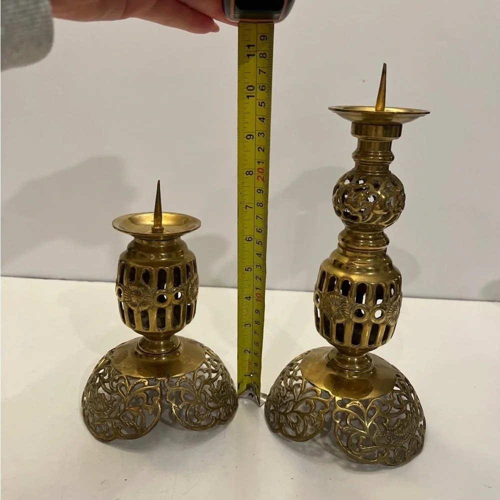 Elegant Gold Candle Holders